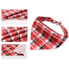 Lionet Paws Christmas Dog Bandana,Fabric Dog Kerchief for Small Medium Large Dogs,Dog Cotton Triangle Bibs Scarf for Girl Boy Gift