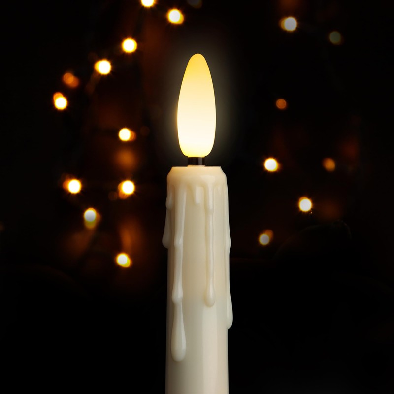 yunsheng Battery Operated LED Window Candles with Remote Timer, 8