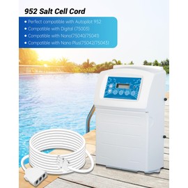 952 Salt Cell Cord Compatible with Autopilot 952 Saltwater Chlorination Systems W 3 Pin Connector 12 Foot, Replacement Fits for Autopilot Salt Cell Cord 952