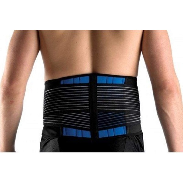 Neoprene Double Pull Lumbar Back Brace, Small 22-27", Stabilising Lower Back Brace, Criss-Cross Heavy-Duty Elasticated Double Pull Mechanism, Non-Stretch, Provides Warmth & Compression, Ideal for RSI