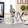Aslsiy Cute Coquette Pink Bow Pen Holder White 4 Compartments