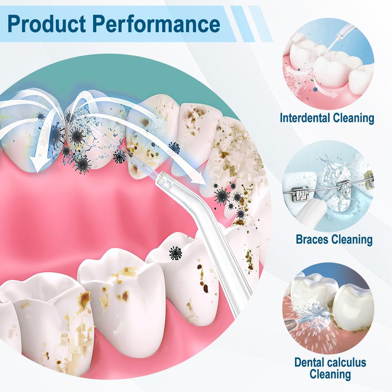 Replacement Heads for Waterpik, 8 Pcs Oral Irrigator Nozzle Set,