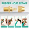 Pronese 4pcs Premium Solid Brass Pneumatics Reusable Rubber Hose-End Repair