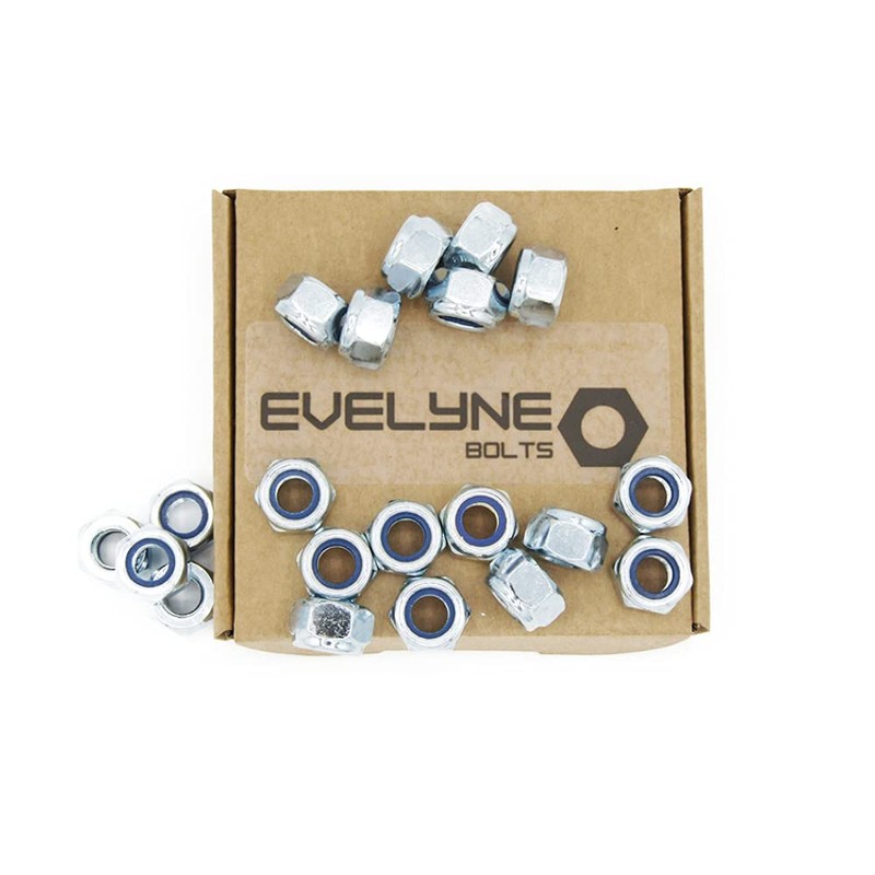M10 Nyloc Steel Nuts, 10mm Self Locking Nuts with Nylon