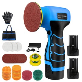 Cordless Sander, 3" Mini Buffer Polisher for Car Detailing, 2Pcs 16.8V 3.0Ah Batteries, 31 Accessories, 3500RPM, Lightweight & Compact Design for Sanding/Polishing/Waxing/Cleaning