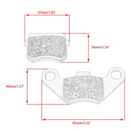 PowerMotor Disc Rear Brake Pad Shoes Set Replacement for 50cc 70cc 90cc 110cc 125cc TaoTao Coolster Kazuma TrailMaster Mid XRX Twister Meerkat Falcon ATV Quad Powersports 4 Wheeler Go kart Buggy