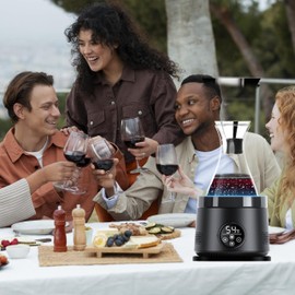 Electric Wine Chiller Decanter,1500ml/50oz 24-Hour Chilling Water Pitcher with Lid,Large Juice Jug for Coffee,Iced Tea,Lemonade,Cold or Hot Beverages,Wine Aerator Gifts&Accessories for Men and Women