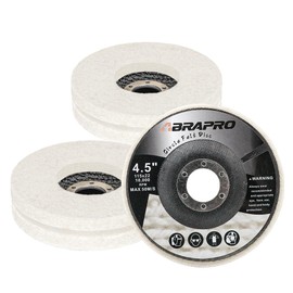 ABARPRO 4.5" x 7/8" Wool Felt Polishing Wheel Disc for Angle Grinder, Wool Buffing Wheel Pad for Polishing Rough Surface to a Mirror Finish, for Metal Aluminum Marble Wood, 5 Pack