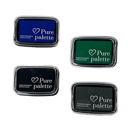 4 Colors Ink Pads for Rubber Stamps, Washable Stamp Ink Pads, Finger Ink Pads for Stamping, Craft Ink Pad Stamps Partner DIY Color for Paper Wood Fabric Fingerprints Scrapbook (D)