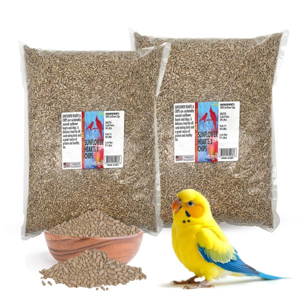 Morning Bird Sunflower Hearts & Chips 18 lbs (2-Pack, 9