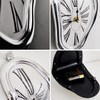 Nicoone Melting Clock,Creative Surrealism Decorative Dali Watch,L-Shaped Curved Surface Over