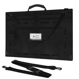VIRIDIANA Extra Large Portafolio De Arte Para Artista Profesional 70x54cm, Portátil Carpeta Bolsa de Arte Con Hombro Para Hombre Mujer, Bolsa Para Bloc De Dibujo De Gran Capacidad, Negro 27.6x21.3 in