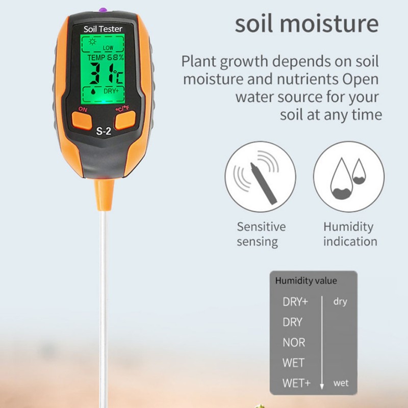5-in-1 Soil Tester Multifunctional Soil Detector Moisture Meter pH Meter