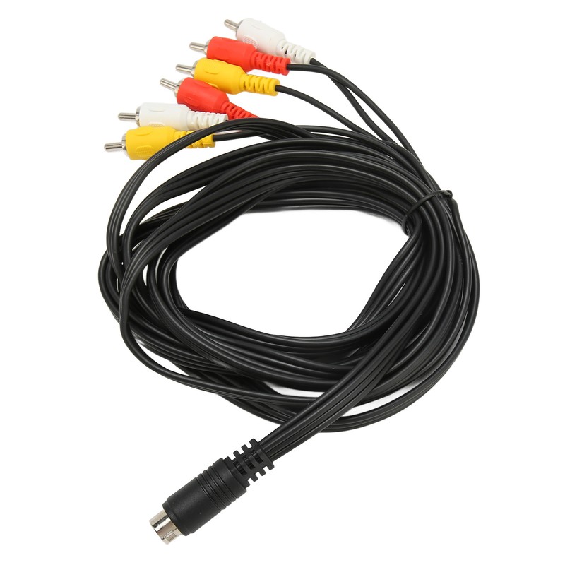 Mini DIN to 6 RCA Cable 9 Pin Clear Signal