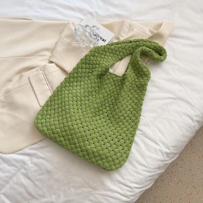 Clapoyis Large Capacity Knit Tote Bag, Shoulder Bag, Knitting, Crochet,