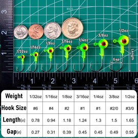 Alwonder 30-Pack Fishing Jig Heads, Round Ball Crappie Jig Head with 3D Eyes, Jigs Heads for Bass Fishing Trout Crappie Panfish Walleye, 3/8oz Live Soft Bait Fishing Hook Freshwater Saltwater