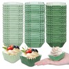Whaline Whaline 450Pcs Gradient Green Mini Square Cupcake Liners Sage