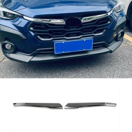 Beautost Fit for Subaru New Crosstrek 2024 2025 Front Upper Grill Grille Mesh Cover Trim Chrome