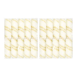 HARDY WORKING TOOLS 20x Painter's Rollers, 10 cm, Pile Height 12 mm, Diameter 15 mm, Yellow / White
