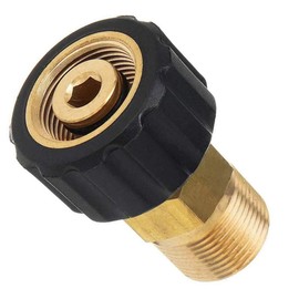 Stone Banks Brass Pressure Washer Coupling, M22 15 mm Female Thread to M22 14 mm Male Thread Quick Connect Pressure Washer Adapter Accessories Parts Suitable