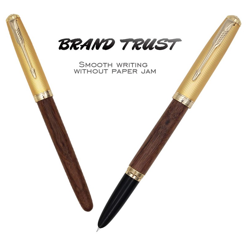 Ranvi Jinhao 85 Fountain Pen Extra Fine Nib 0.38mm(Walnut)