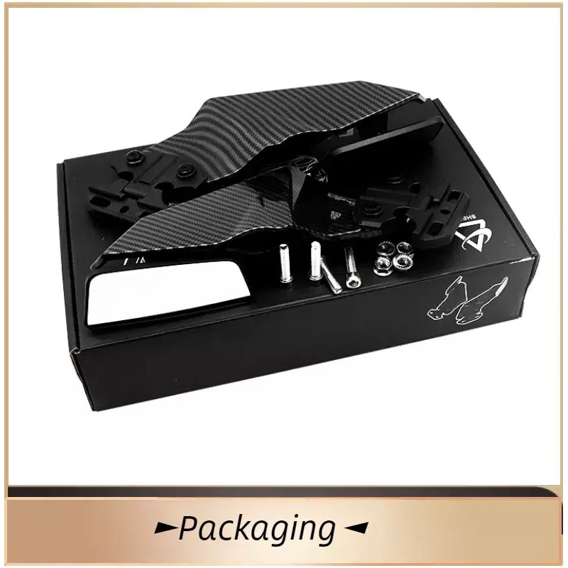 Unbranded Carbon Fiber Complete Wind Wing Rearview Mirror for Suzuki
