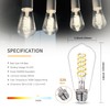 Austin Coast 4 PCS ST58 (ST19) LED Edison Bulbs, Dimmable