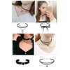 YFFSFDC Choker Necklace, Black, 20-piece Set, Simple, Stylish, Women's Choker,