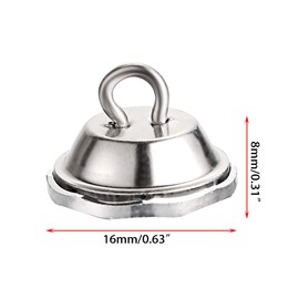 OwnMy 50 PCS 16mm Rhinestone Crystal Buttons Clear Tufting Buttons Upholstery Buttons with Metal Loop Buttons for Sewing Sofa Bed Headboard DIY Crafts Decoration (16MM x 50 PCS)