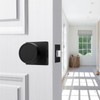 Goldenwarm Matte Black Door Knobs Passage, Closet Door Knob Zinc