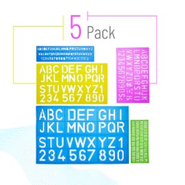 Mr. Pen Letters and Numbers Alphabet Templates, Letter Stencils, Pack of 5