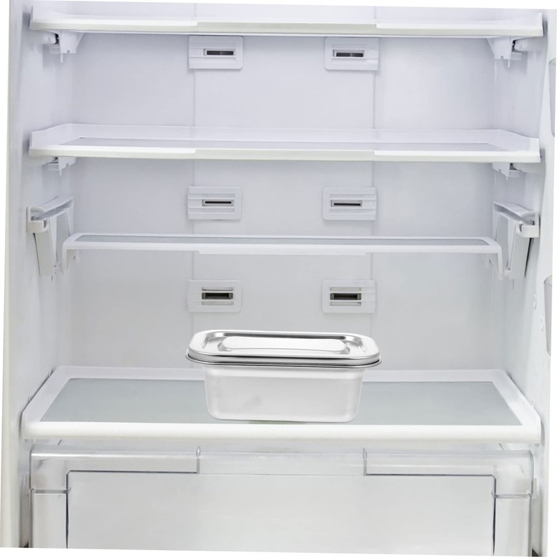 HOMSFOU Ice Cream Box, Stainless Steel Food Storage Container, 1.38L,