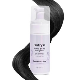 Hally Hair Fluffy G Hair Gloss By,(Clear) - 3.4 FlOz - Esmalte para El Cabello para Cabello Teñido, Fino, Seco y Encrespado - Productos para El Cabello Brillante de Alto Brillo para Cabello Vibrante,
