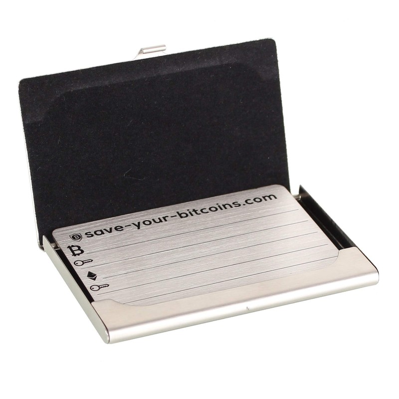 Save-Your-Bitcoins Private Key - Recovery Metal Plate Stainless Steel (V4A)