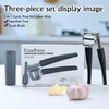 Garlic Press Mincer, Crusher Set with Removable Chamber - Ergonomic