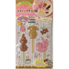 サンリオ マイメロディ チョコレート キャンディ クッキー デコレーション メイキング モールド 8タイプ ハンドメイド キット キッチン (スティック)