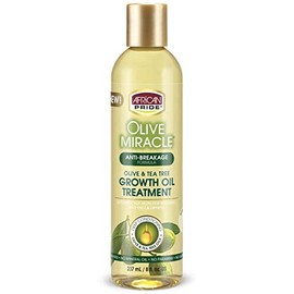 African Pride Aceite de crecimiento fortalecedor máximo antiroturas Olive Miracle 8.0 fl oz/8 fl.oz