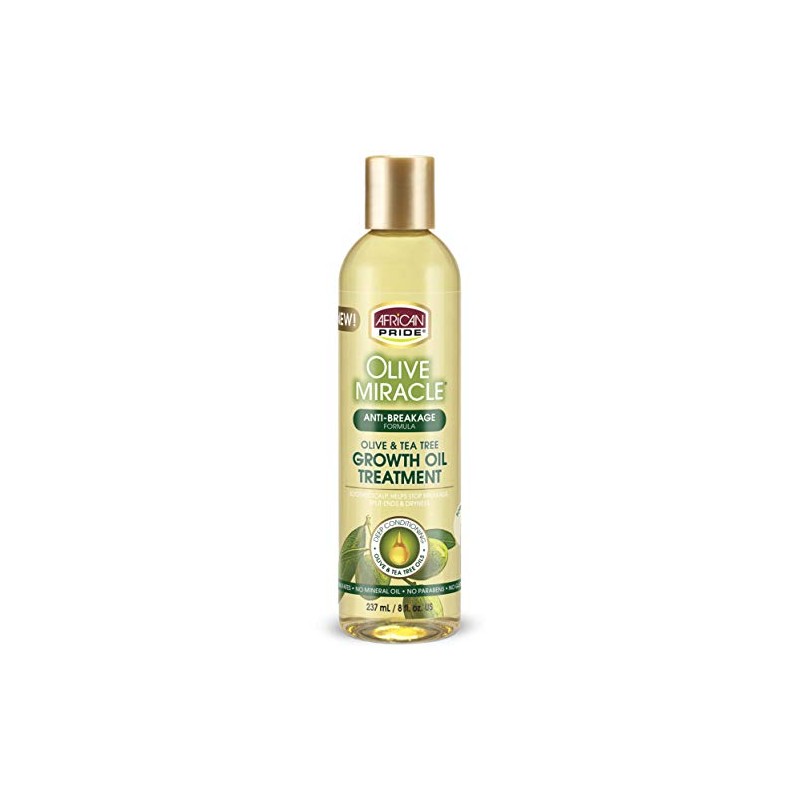 African Pride Aceite de crecimiento fortalecedor máximo antiroturas Olive Miracle
