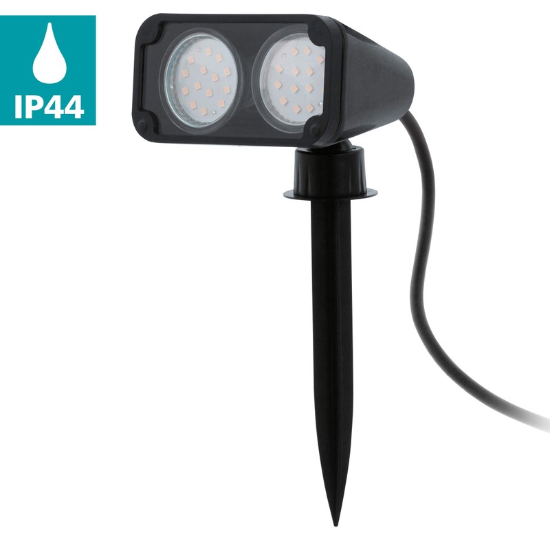 EGLO 93385 GU10-LED Black Outdoor Floor Lamp NEMA 1