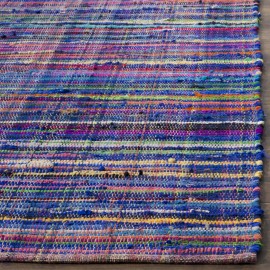 Safavieh Rag Rug BLUE / MULTI 3' X 5' Area Rug - RAR240B-3