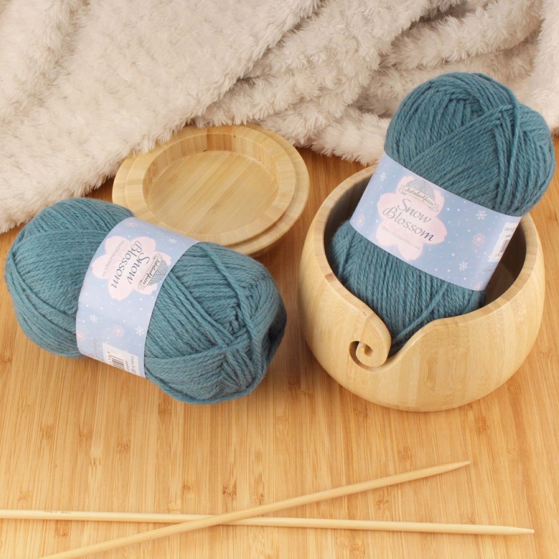 JubileeYarn Snow Blossom Yarn - DK Superwash Wool - Tide
