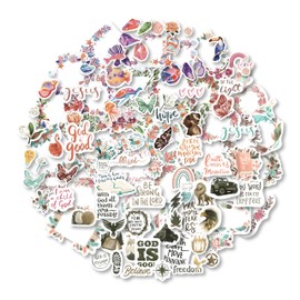 Christian Stickers for Bible Journaling Made of Washi Tape 125 PCS, Inspirational Verses and Decorative Frames Bible Stickers, Perfect for Bible Study, Planners, Laptops and Water Bottles