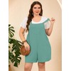 AusLook Plus Size Women's Rompers 3X Viridian Summer Casual Short