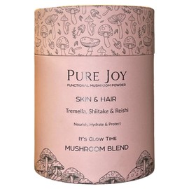 Skin & Hair - Mushrooms Blend with Tremella, Shiitake, and Reishi - Hydrates and Rejuvenates Skin, Reduces Fine Lines and Wrinkles, Strengthens Hair and Nails, Antioxidant and Anti-inflammatory