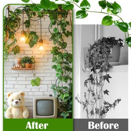 Vodolo 18 Pcs Chain Trellis for Climbing Plants Indoor Outdoor,Wall Plant Vine Climbing Support for Potted Plants,Houseplant Accessorie for Climbing Plants Pertains to Monstera,Pothos,Ivy,Wisteria