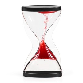 10-Minute Anti-Gravity Sand Timer – Premium Sensory Timer with Rising Sand Effect, Vintage Acrylic Desk Decor for Office & Home, Stress Relief & Focus Tool for Adults & Kids(Red)