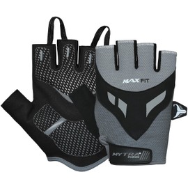 Mytra Fusion Fitness Weight lifting,Gym Gloves (Grey/Black, S/M)