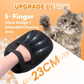 WESUN Pet Hair Removal Glove, Reusable Pet Hair Remover Glove, 2025 New Upgrade Efficient Grooming Gloves for Pet Hair, for Furniture, Carpet, Car Seat, Pet Grooming (1)