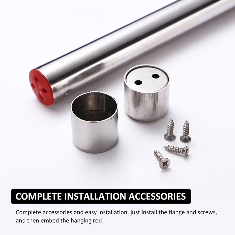 Adjustable Clothes Rail, No Drilling, Extendable Clothes Rail for Cupboard,
