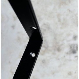 MASOUDI TRADING Shelf Bracket, Metal Fittings, 5.1 inches (13 cm), Set of 2, Iron Brackets, Stylish, L-Shaped Angle, Black